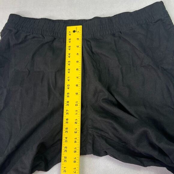 Old Navy Women's Pants Plus Size XXL Black High Rise Straight Linen-Blend - Picture 4 of 9